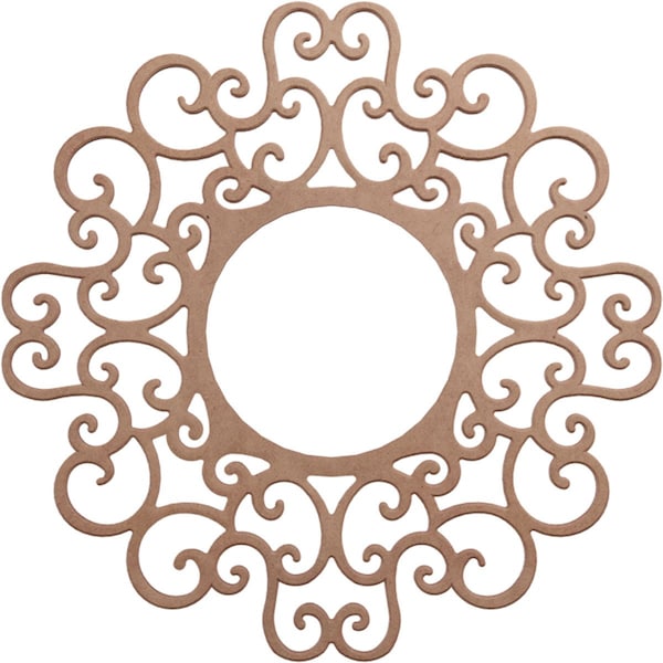 Ekena Millwork Reims Wood Fretwork Pierced Ceiling Medallion, Wood (Paint Grade), 20"OD x 7 5/8"ID x 3/8"T CMWP20X20X0375REMF - main